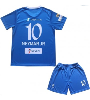 Al-Hilal Neymar Jr #10 Primera Equipación Niños 2023-24 Manga Corta (+ Pantalones cortos)